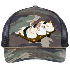 Sushi Anime Otaku Cat Kawaii Japanese Food Cat Lovers Gift Retro Rope Trucker Hat Cap