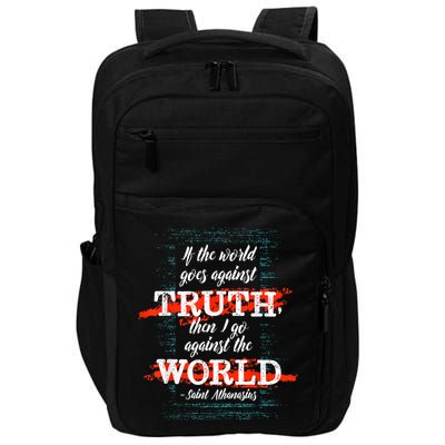 St Athanasius Of Alexandria Catholic Saint Against The World Impact Tech Backpack