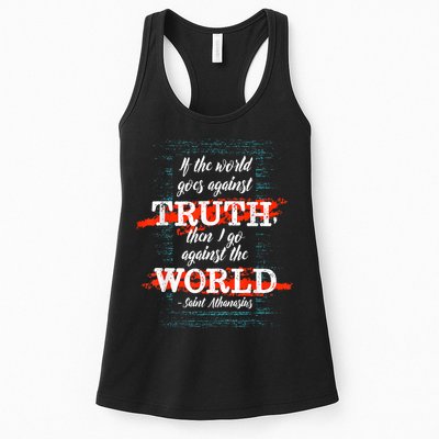 St Athanasius Of Alexandria Catholic Saint Against The World Womens Tank Top