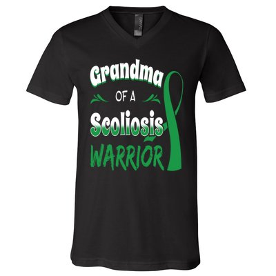 Scoliosis Awareness Orthopedic Scoliometer Grandma Grandmom V-Neck T-Shirt