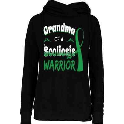 Scoliosis Awareness Orthopedic Scoliometer Grandma Grandmom Womens Funnel Neck Pullover Hood