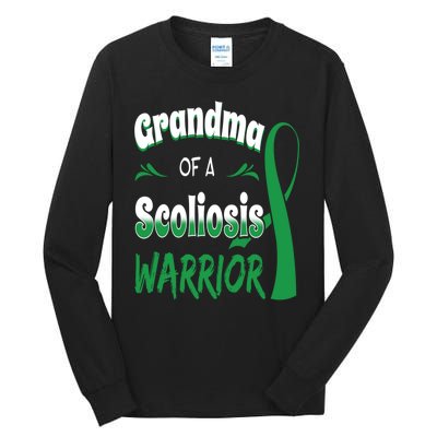 Scoliosis Awareness Orthopedic Scoliometer Grandma Grandmom Tall Long Sleeve T-Shirt