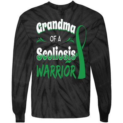 Scoliosis Awareness Orthopedic Scoliometer Grandma Grandmom Tie-Dye Long Sleeve Shirt