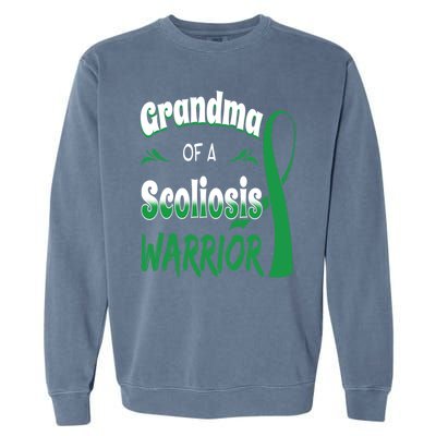 Scoliosis Awareness Orthopedic Scoliometer Grandma Grandmom Garment-Dyed Sweatshirt