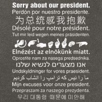 Sorry About Our President Cotton Canvas Backpack