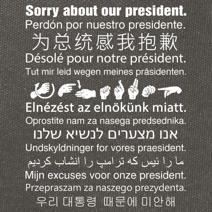 Sorry About Our President Cotton Canvas Backpack