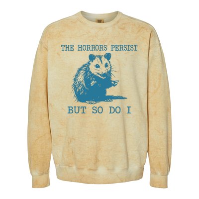 Sarcastic Angry Opossum Colorblast Crewneck Sweatshirt