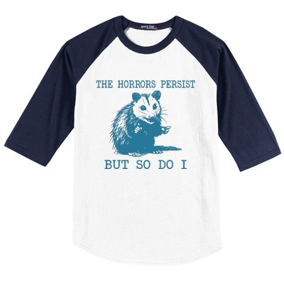 Sarcastic Angry Opossum Baseball Sleeve Shirt