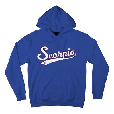 Scorpio Astrology October November Birthday Baseball Script Gift Hoodie