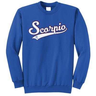 Scorpio Astrology October November Birthday Baseball Script Gift Sweatshirt