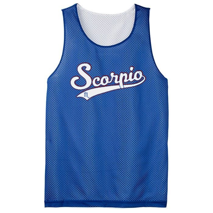 Scorpio Astrology October November Birthday Baseball Script Gift Mesh Reversible Basketball Jersey Tank