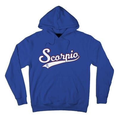 Scorpio Astrology October November Birthday Baseball Script Gift Tall Hoodie