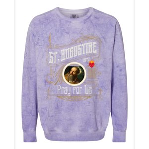 St. Augustine Of Hippo Pray For Us City God Catholic Colorblast Crewneck Sweatshirt