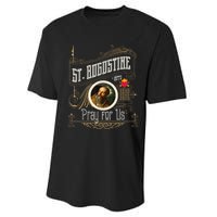 St. Augustine Of Hippo Pray For Us City God Catholic Performance Sprint T-Shirt