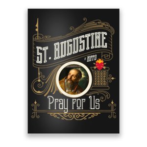 St. Augustine Of Hippo Pray For Us City God Catholic Poster