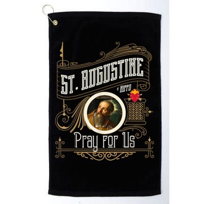 St. Augustine Of Hippo Pray For Us City God Catholic Golf Towel