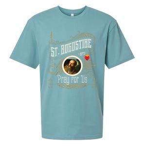 St. Augustine Of Hippo Pray For Us City God Catholic Sueded Cloud Jersey T-Shirt