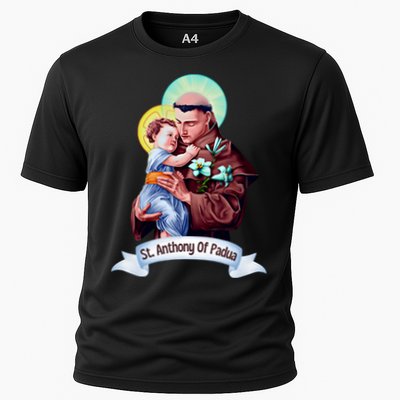 St Anthony Of Padua Holding Jesus Catholic Saint St Anthony Performance Shirt