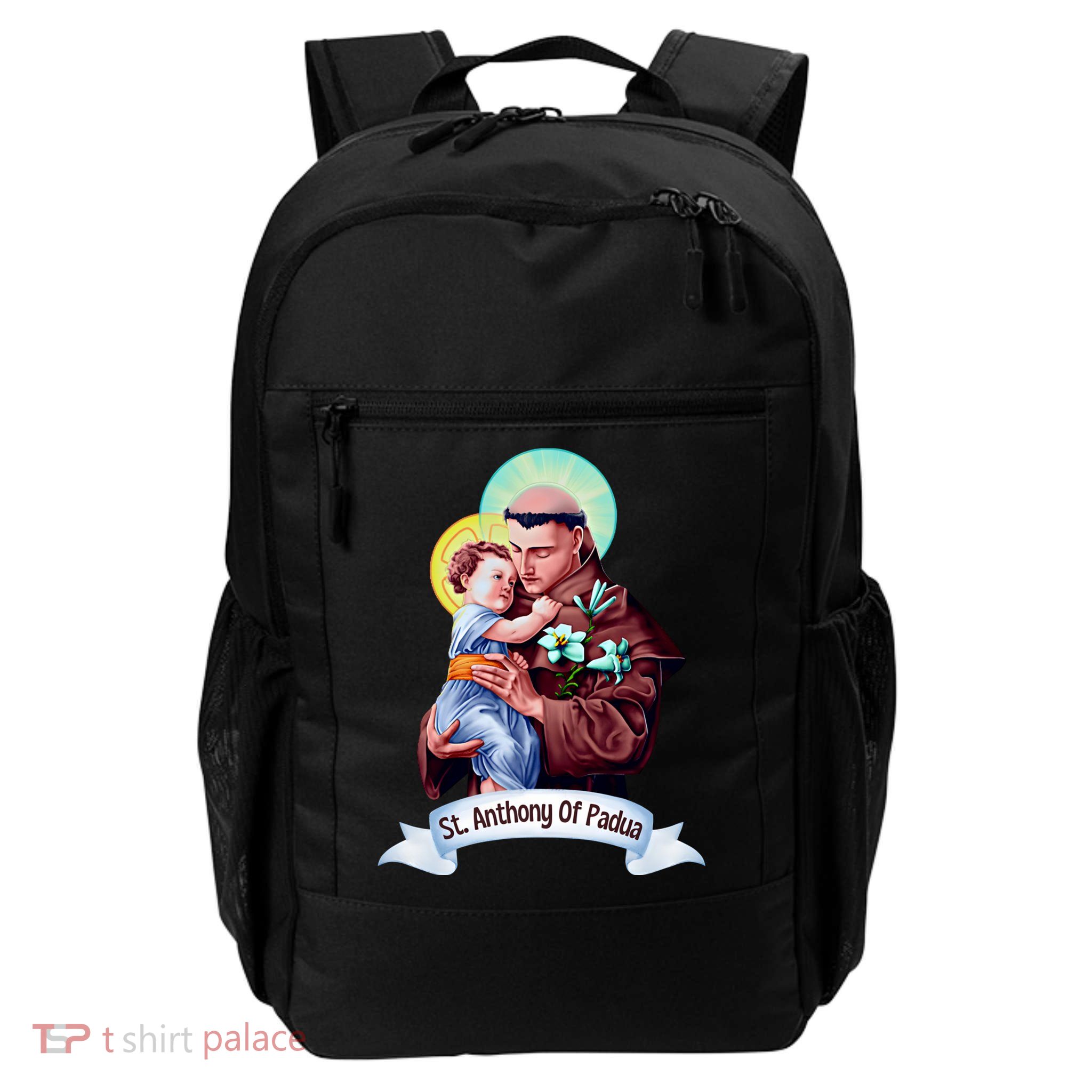 St Anthony Of Padua Holding Jesus Catholic Saint St Anthony Backpack