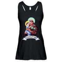 St Anthony Of Padua Holding Jesus Catholic Saint St Anthony Ladies Essential Flowy Tank