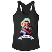 St Anthony Of Padua Holding Jesus Catholic Saint St Anthony Ladies PosiCharge Competitor Racerback Tank