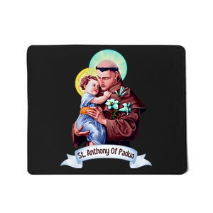 St Anthony Of Padua Holding Jesus Catholic Saint St Anthony Mousepad