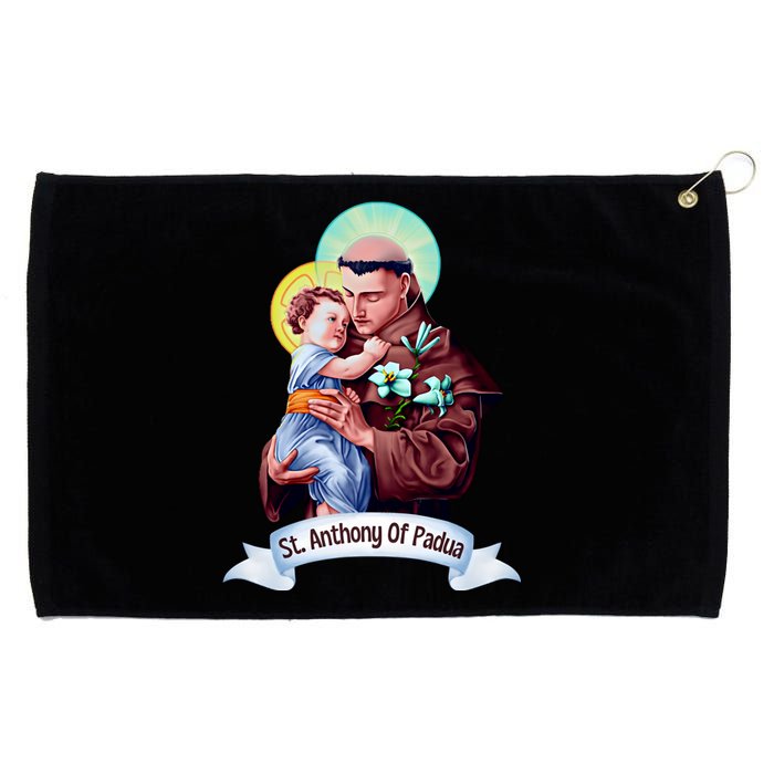 St Anthony Of Padua Holding Jesus Catholic Saint St Anthony Grommeted Golf Towel