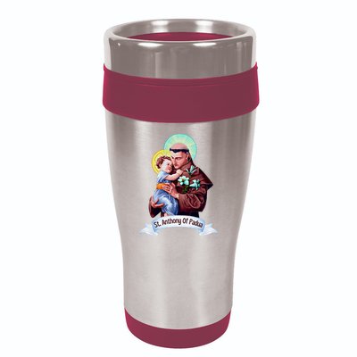 St Anthony Of Padua Holding Jesus Catholic Saint St Anthony 16oz Travel Tumbler