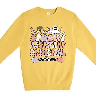 Spooky Assistant Principal Halloween Assistant Principals Great Gift Premium Crewneck Sweatshirt