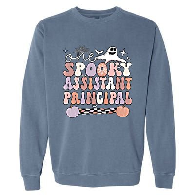 Spooky Assistant Principal Halloween Assistant Principals Great Gift Garment-Dyed Sweatshirt