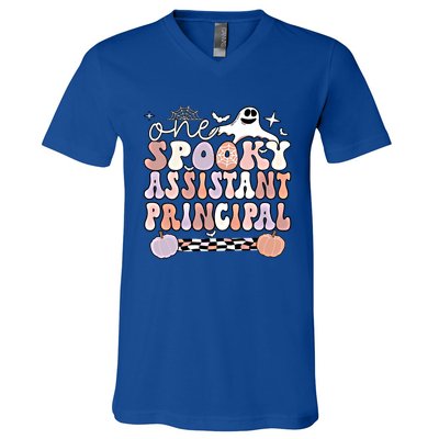 Spooky Assistant Principal Halloween Assistant Principals Great Gift V-Neck T-Shirt