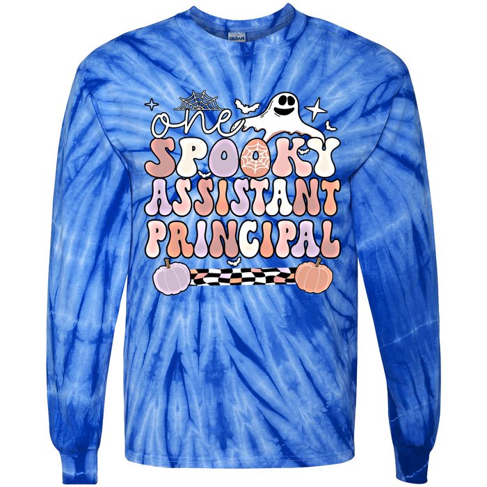 Spooky Assistant Principal Halloween Assistant Principals Great Gift Tie-Dye Long Sleeve Shirt