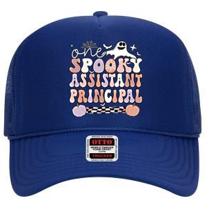 Spooky Assistant Principal Halloween Assistant Principals Great Gift High Crown Mesh Back Trucker Hat