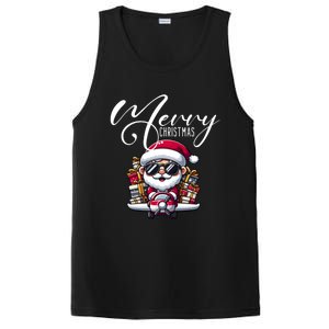 Santa And Plane Funny Merry Christmas Cute Xmas Great Gift PosiCharge Competitor Tank