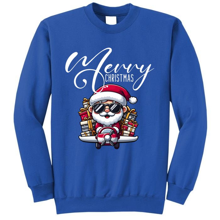 Santa And Plane Funny Merry Christmas Cute Xmas Great Gift Sweatshirt