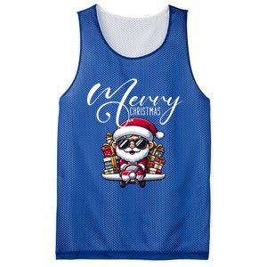 Santa And Plane Funny Merry Christmas Cute Xmas Great Gift Mesh Reversible Basketball Jersey Tank