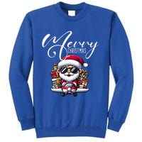 Santa And Plane Funny Merry Christmas Cute Xmas Great Gift Tall Sweatshirt