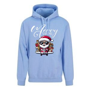 Santa And Plane Funny Merry Christmas Cute Xmas Great Gift Unisex Surf Hoodie