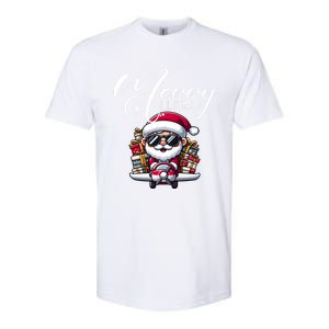 Santa And Plane Funny Merry Christmas Cute Xmas Great Gift Softstyle CVC T-Shirt