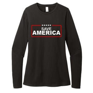 Save America Political Womens CVC Long Sleeve Shirt