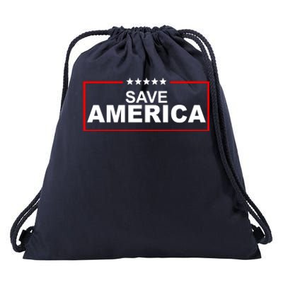 Save America Political Drawstring Bag