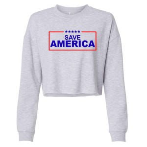 Save America Political Cropped Pullover Crew