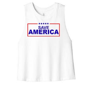 Save America Political Women's Racerback Cropped Tank