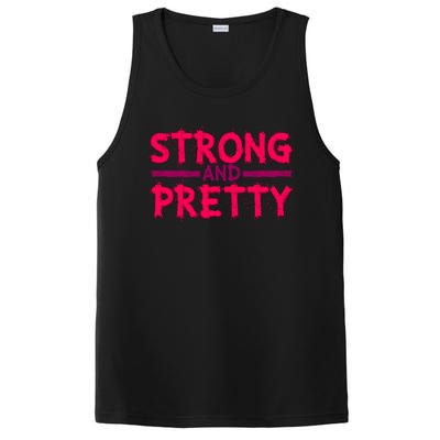 Strong And Pretty Weightlifting Fitness Gym Gift PosiCharge Competitor Tank