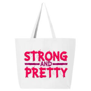 Strong And Pretty Weightlifting Fitness Gym Gift 25L Jumbo Tote