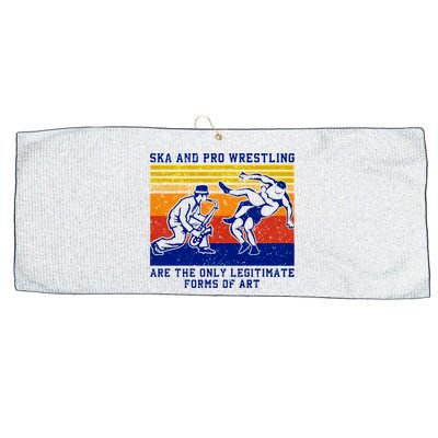 Ska And Pro Wrestling Are The Only Legitimate Forms Of Art Large Microfiber Waffle Golf Towel