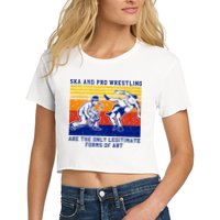 Ska And Pro Wrestling Are The Only Legitimate Forms Of Art Crop Top