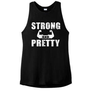 Strong And Prettygiftfitness Lovers Muscle Gym Strong Gym Gift Ladies PosiCharge Tri-Blend Wicking Tank