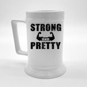 Strong And Prettygiftfitness Lovers Muscle Gym Strong Gym Gift Beer Stein