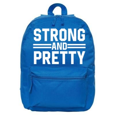 Strong And Pretty Strong Gym Workout Coach Bodybuilder Gift 16 in Basic Backpack